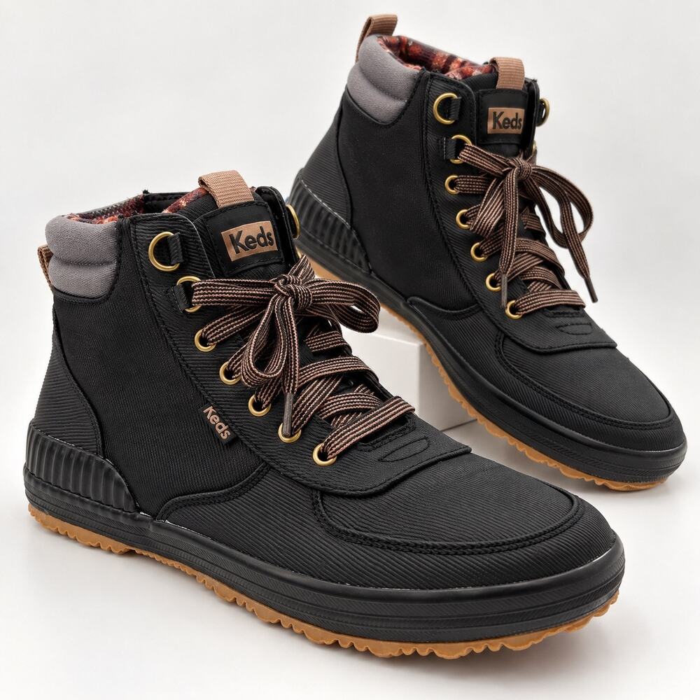 Keds Scout III Black High Top Sneaker Boots Women’s Size 9.5 Gum Sole